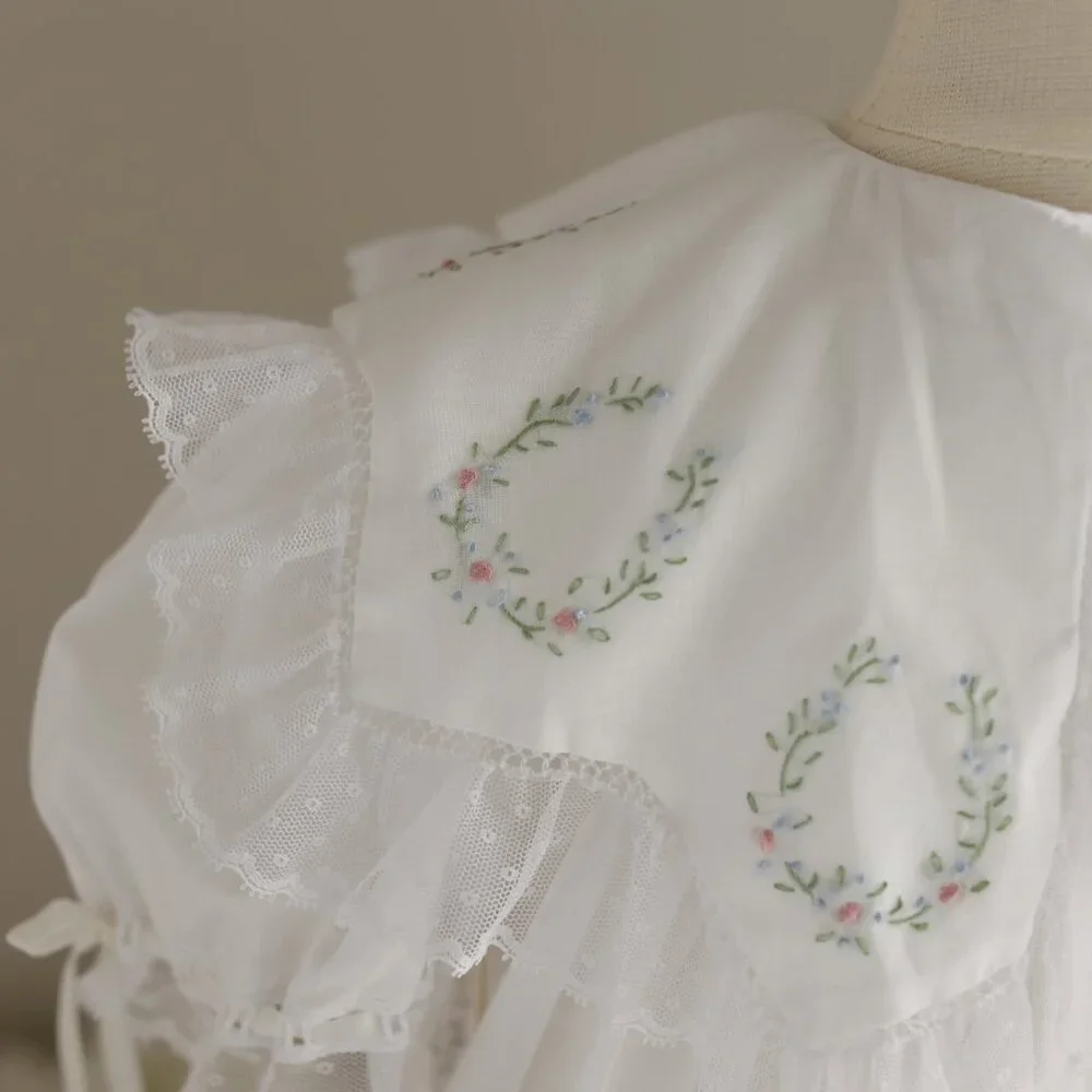 SPECIAL Strasburg Heirloom Collection White Vintage Lace 2T/3T Float Dress - Picture 6 of 7